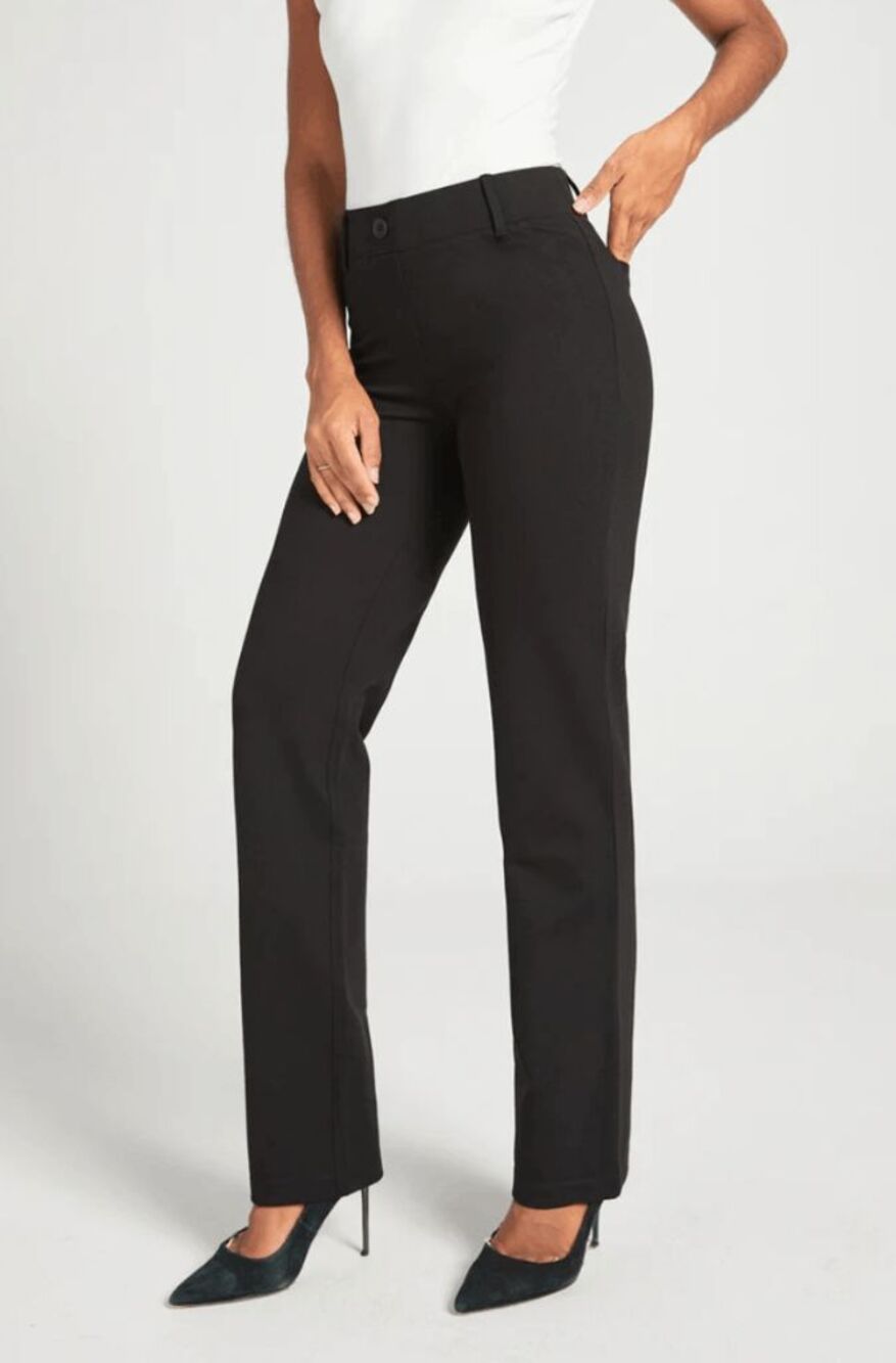 New Betabrand Black Straight Two Pocket Dress Pant Yoga Pants Small